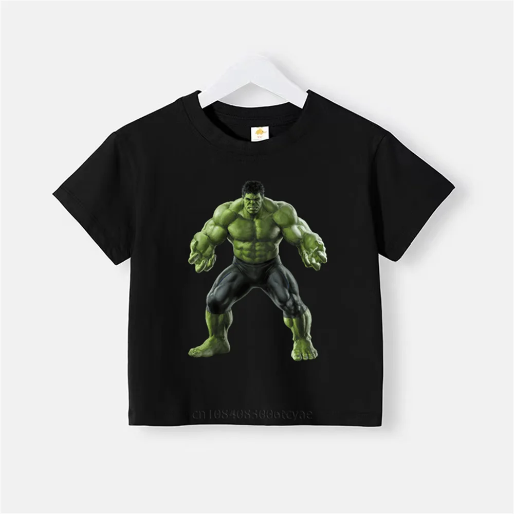 Summer Kids Cotton cartoon T-shirt Boys Girls Toddler Hulk Baby Toddler crewneck top Breathable and comfortable clothing