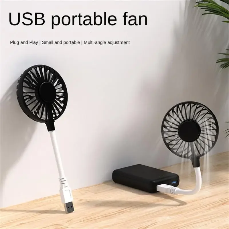 Small Fan Folding Charging USB Mini Fan Silent Office Table Cooler Summer Portable Fan USB Rechargeable