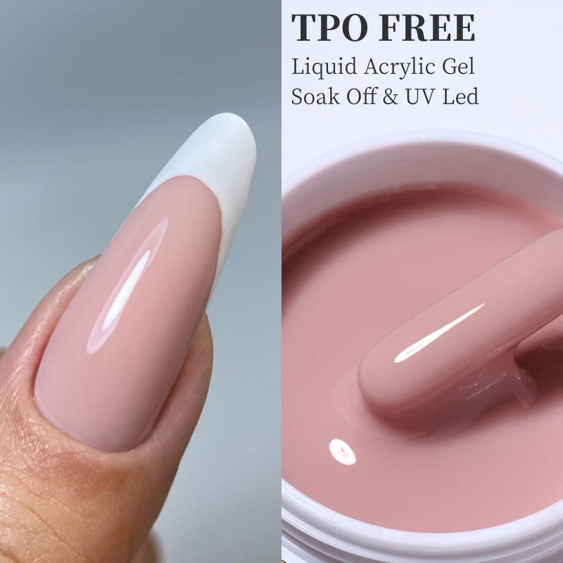 

MSHARE Liquid Acrylic Gel Acrygel TPO Free Builder Nail Gel For Nails Extension Constuction Self Level Soak Off UV LED Gel Jar