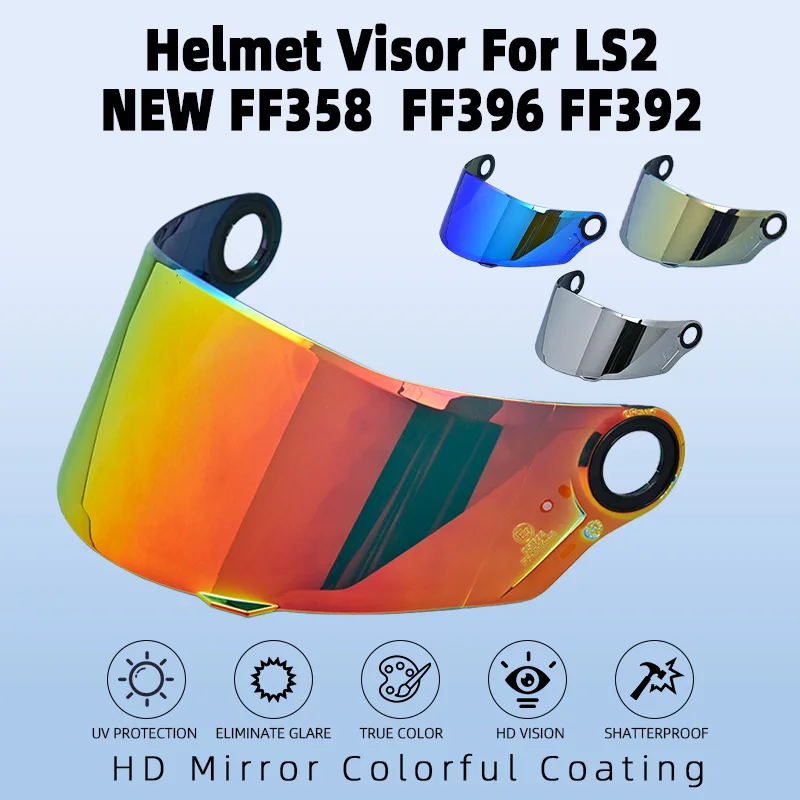 Helmets Lens Visor Replacement for LS2 NEW FF358 FF396 FF392 Lens Carbon Fiber Glass Full Face Windshield Casco Moto Accesorios