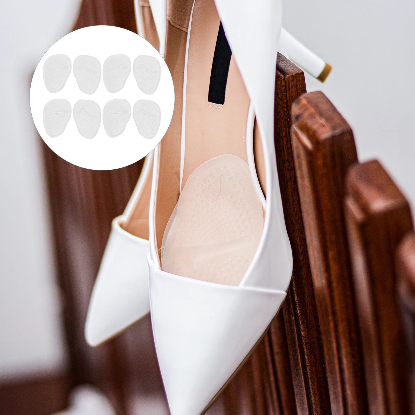 

4 Pairs Silicone Anti-slip Mats Shoe Pads Forefoot Clip High Heels Protective Cover Cushions Silica Gel Miss