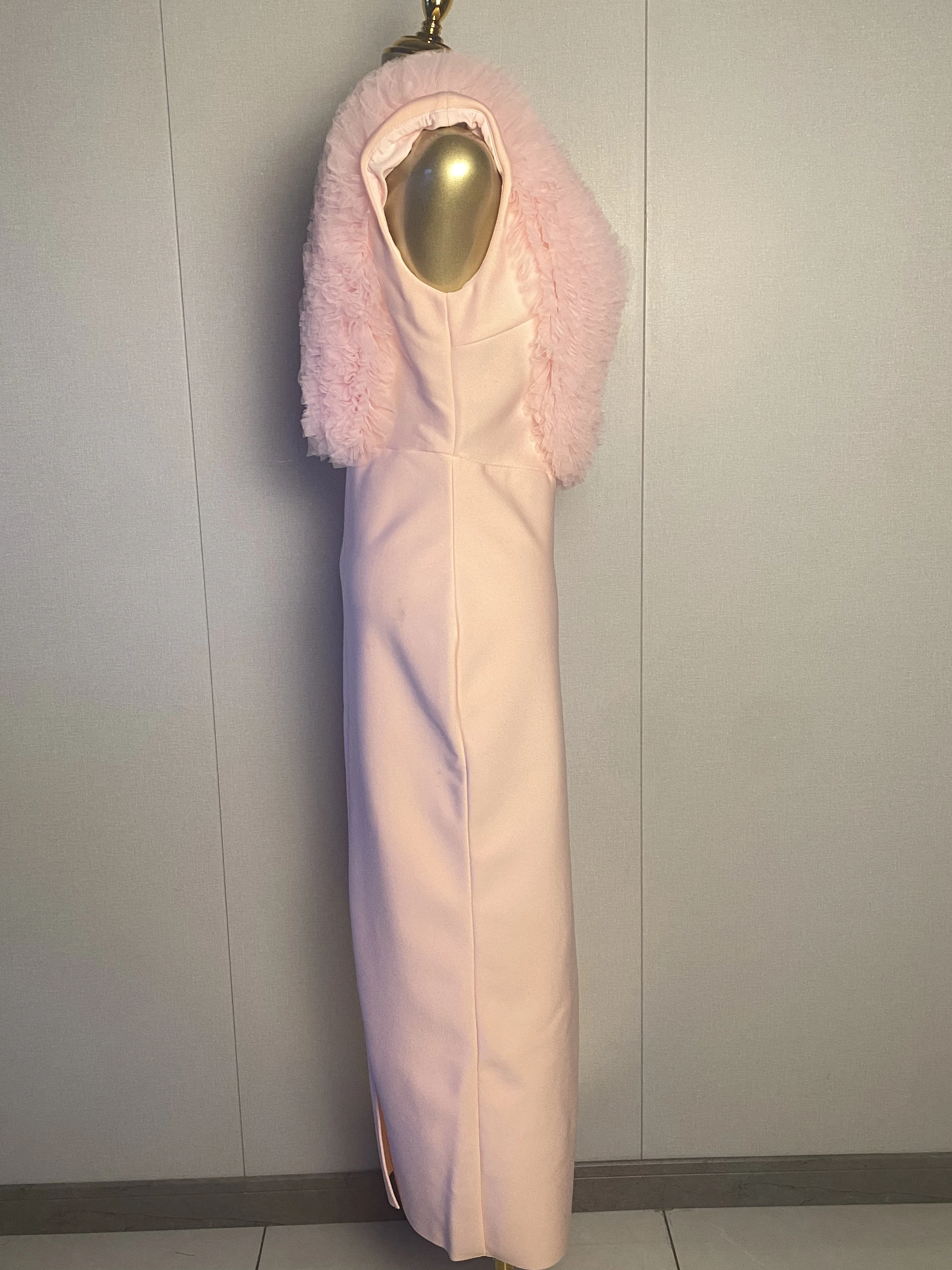 New Women Sexy Sleeveless Deep V Neck Mesh Flowers Pink Dress 2025 Elegant Evening Club Luxury Birthday Party Dresses