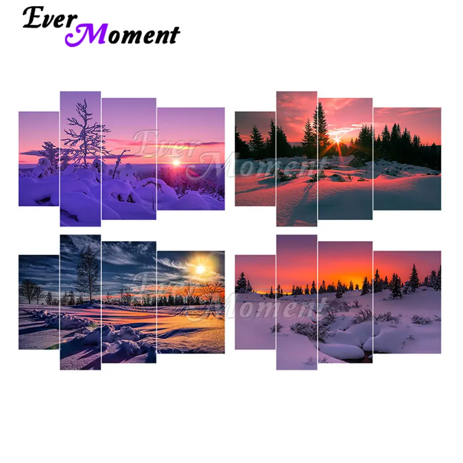 

Алмазная картина Ever Moment, полная квадратная дрель из смолы, настенное искусство, живописная вышивка, мозаичное украшение, наборы с несколькими изображениями 1M024