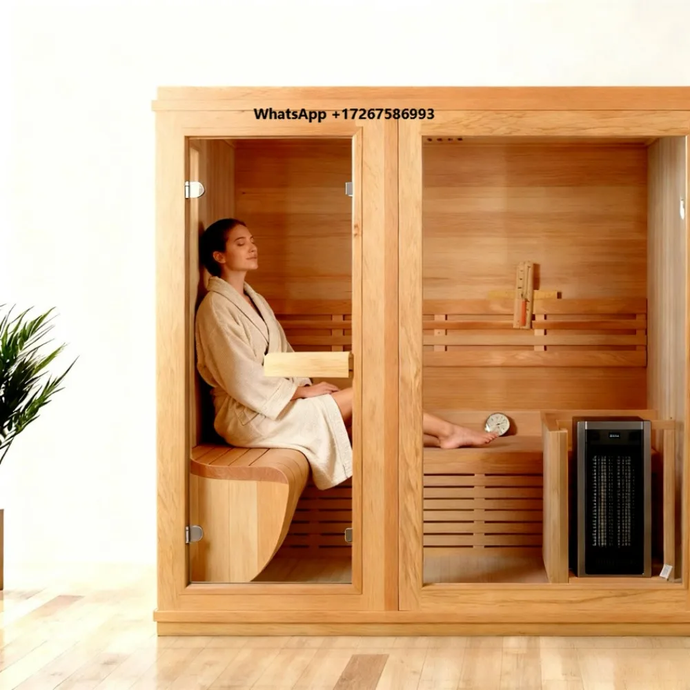 High-end and Elegant Traditional Steam Sauna Room (customizable) Enhances Your Quality of Life