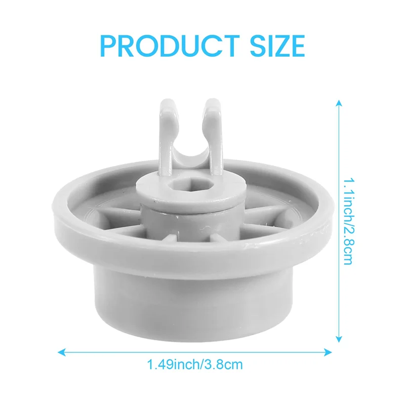 LECKL-12Pack 165314 جزء استبدال عجلة الرف السفلي لغسالة الأطباق مناسب لغسالات الأطباق كينمور - يستبدل 420198 AP2802428 #5