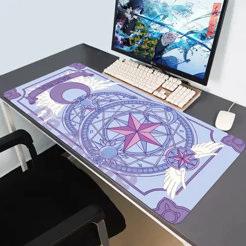 Imagen 1 del producto Alfombrilla de ratón Rosa Sakura Card Captor, accesorios para juegos, alfombrillas de escritorio, teclado Kawaii, alfombrilla de ratón extendida para jugador, alfombrilla de mesa