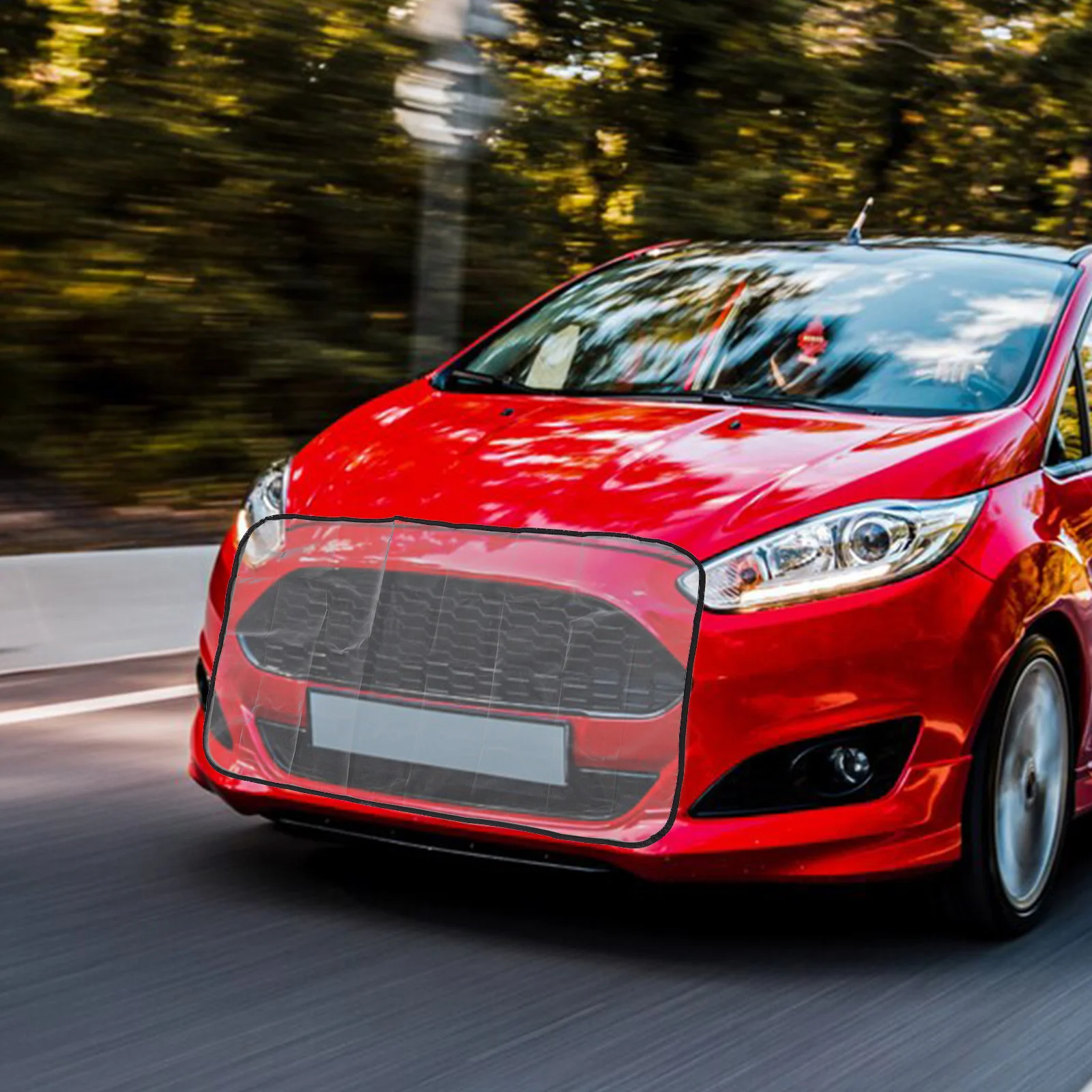 شبكة حماية مشعاع السيارة، فلتر عالي الكفاءة، واقي أوراق الأوساخ الحجري المتين لملحقات السيارات الخارجية #3