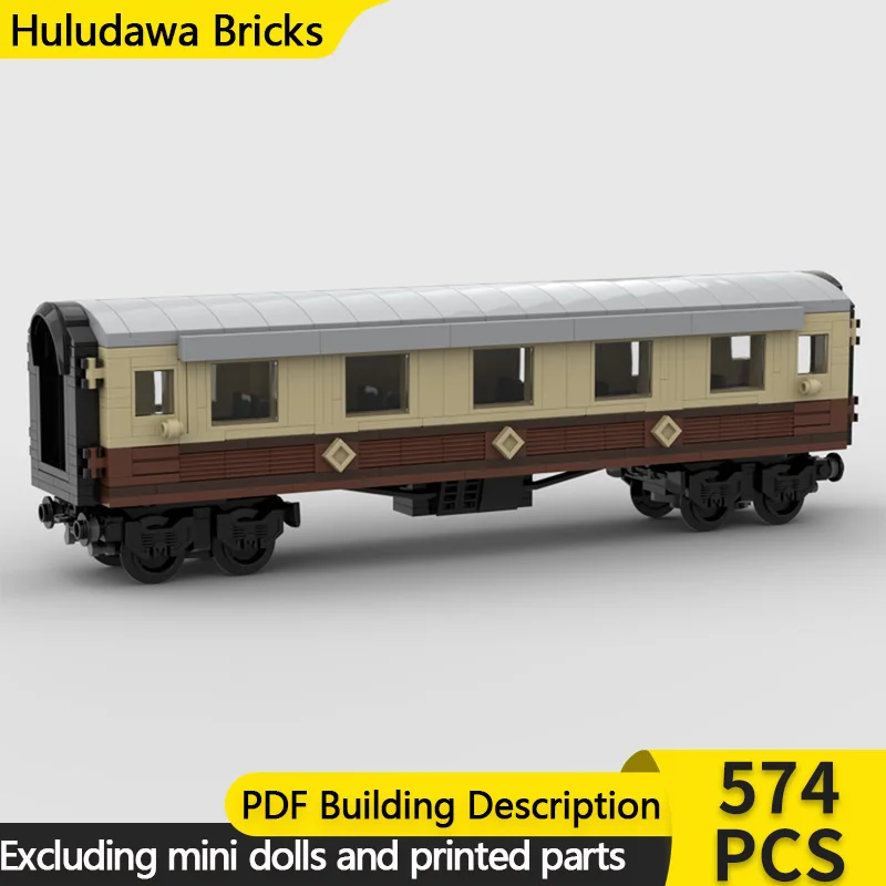 

City Car Model MOC Building Bricks Railway Passenger Coach Modular Technology Gifts Holiday Assemble Children Toys Suit