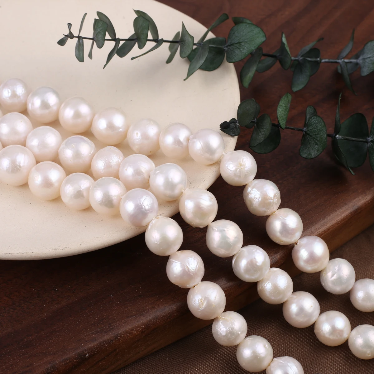 12-13mm White Pearl 100% Natural Freshwater Round White Pearl Jewelry DIY Necklace Earrings Bracelet Accessories Gift for Women