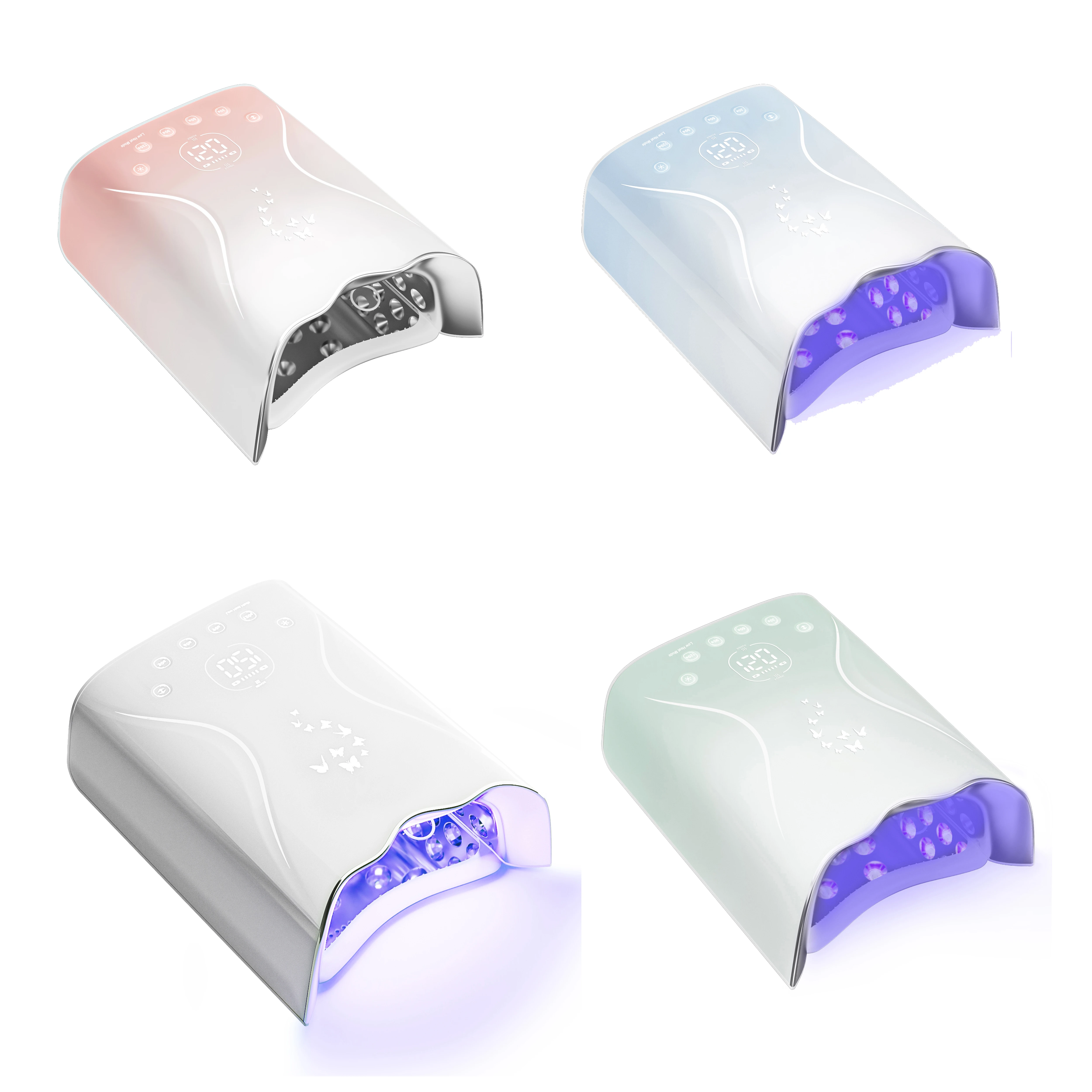LED Wireless Gradient Pink Nail Art UV Led Lamp Nail Polish Curing Dryer for Nails Supplies