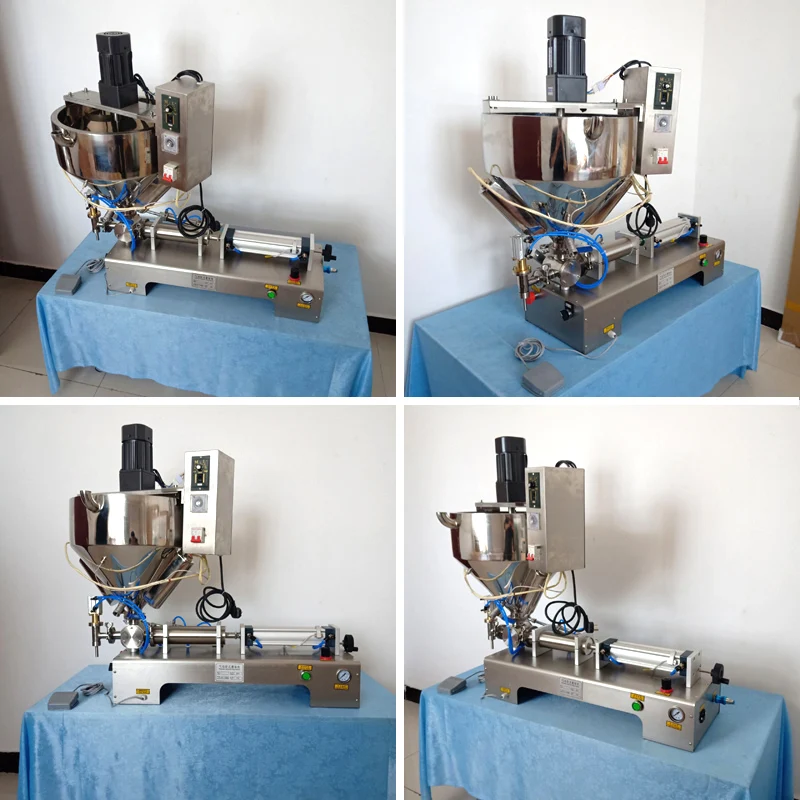 110V 220V Filler Paste Cream Honey Chocolate Sauce Water Bottle Filling Machine With Heater