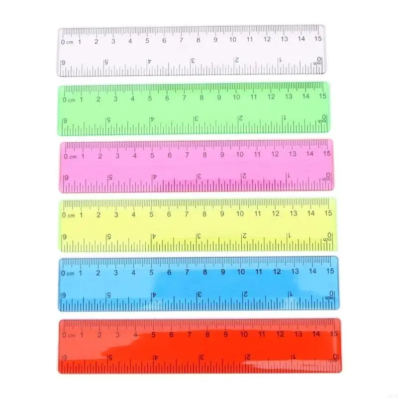 G8TA 8PCS Các nhà cai trị số lượng lớn số liệu, người cai trị trẻ cho trường học, những người cai trị minh bạch đầy màu sắc