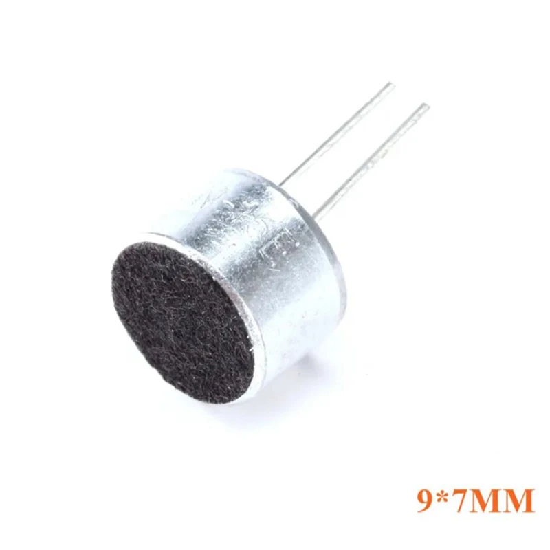 50 pcs Capacitive Electret Microphone 97mm Pick-Up Sensitivity 52D MIC Electret Condenser 9mm x 7mm With Pins