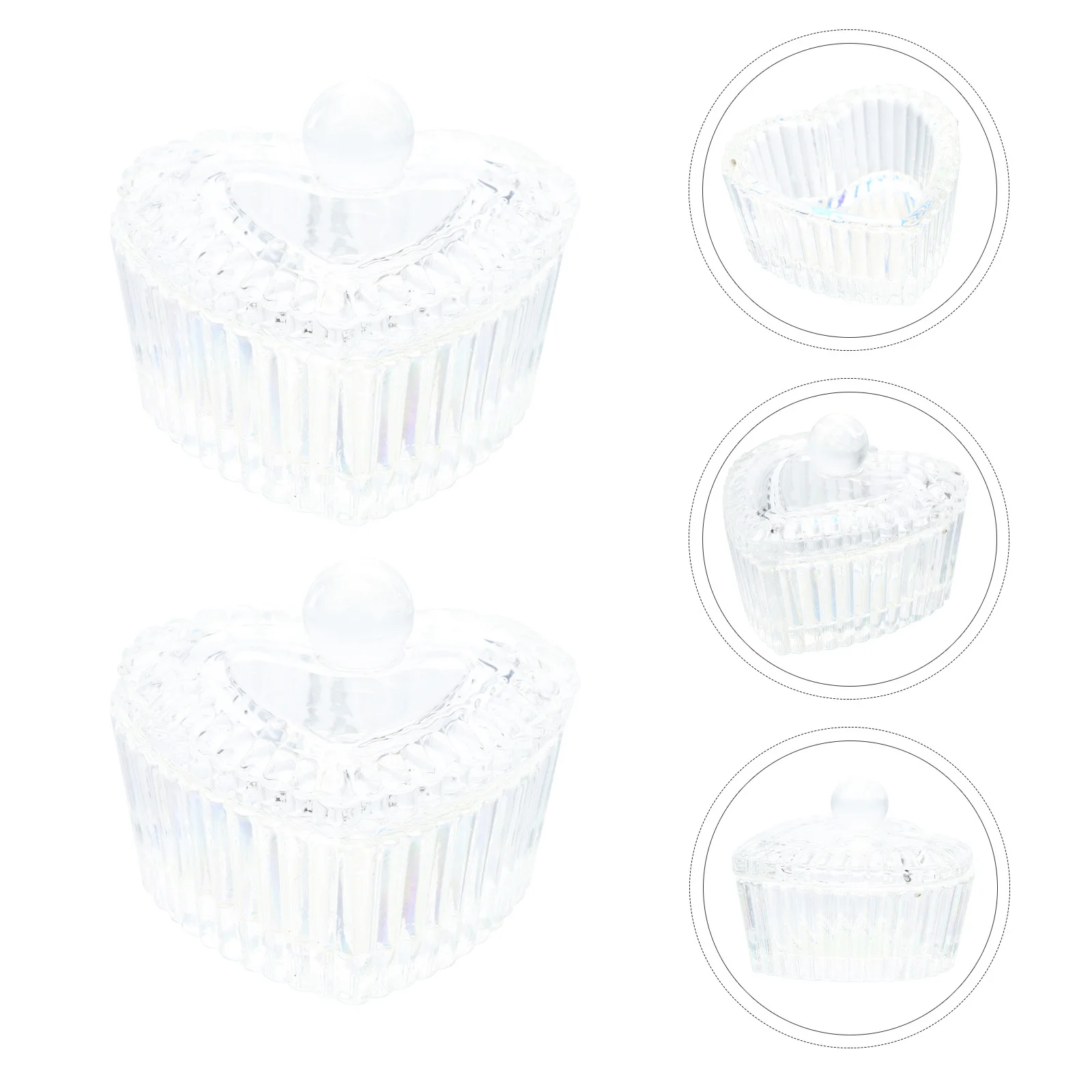 

2 Pcs Powder Mixing Cups Manicure Bowl Mini Glass Accessory Nail Art Liquid Manicures