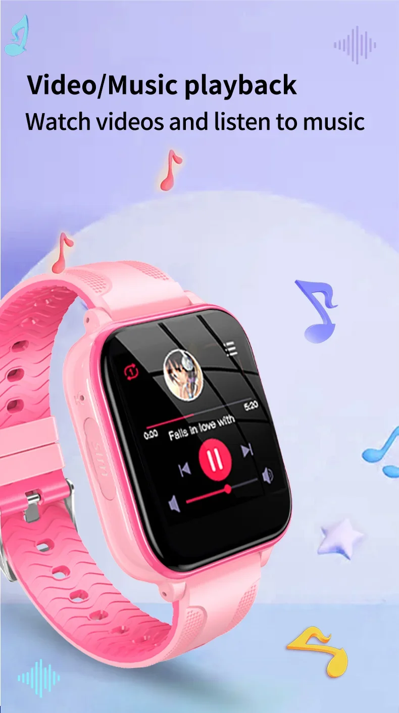 Child Video Call Large Memory Smartwatch Kids Wearable Device Video Music Player Smart Watch