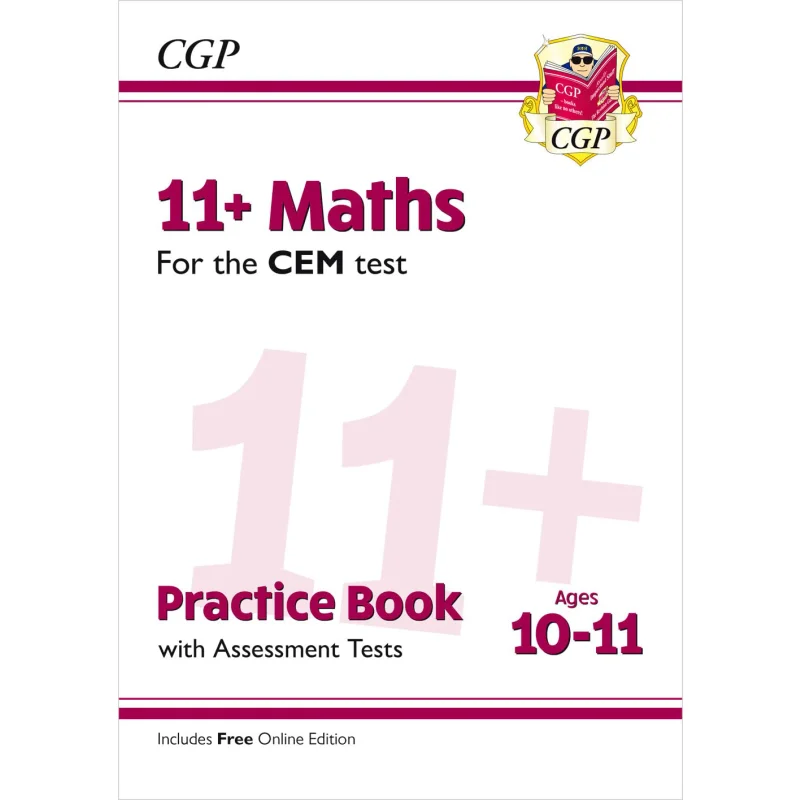 

11 тестов по математике CEM для тестов на оценка 1011 лет с онлайн-выдеями, книги CGP 9781789081473