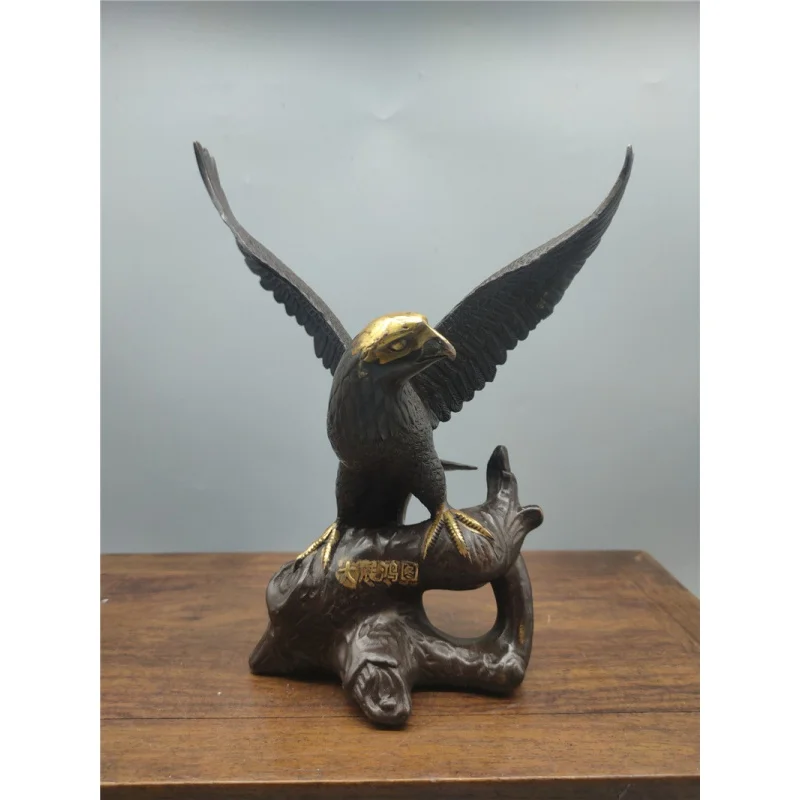 

Brass Eagle Brass Eagle Station Stump Eagle Wings Eagle Purple Bronze Eagle Home Decorative Crafts Ornaments