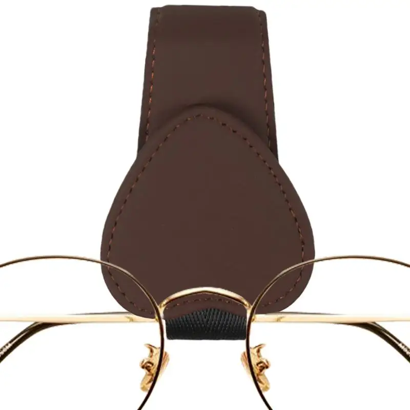 Zonnebrilhouder Clip Multifunctionele magnetische houder Autozonnescherm Leer Glazen hangerclip voor vrachtwagens Auto's Campers