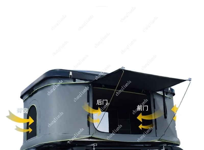 Waterproof Hard Shell Rooftop Tent Fit SUV Truck  Camper Trailer Outdoor Overland Self-Driving Camping Roof Shelter
