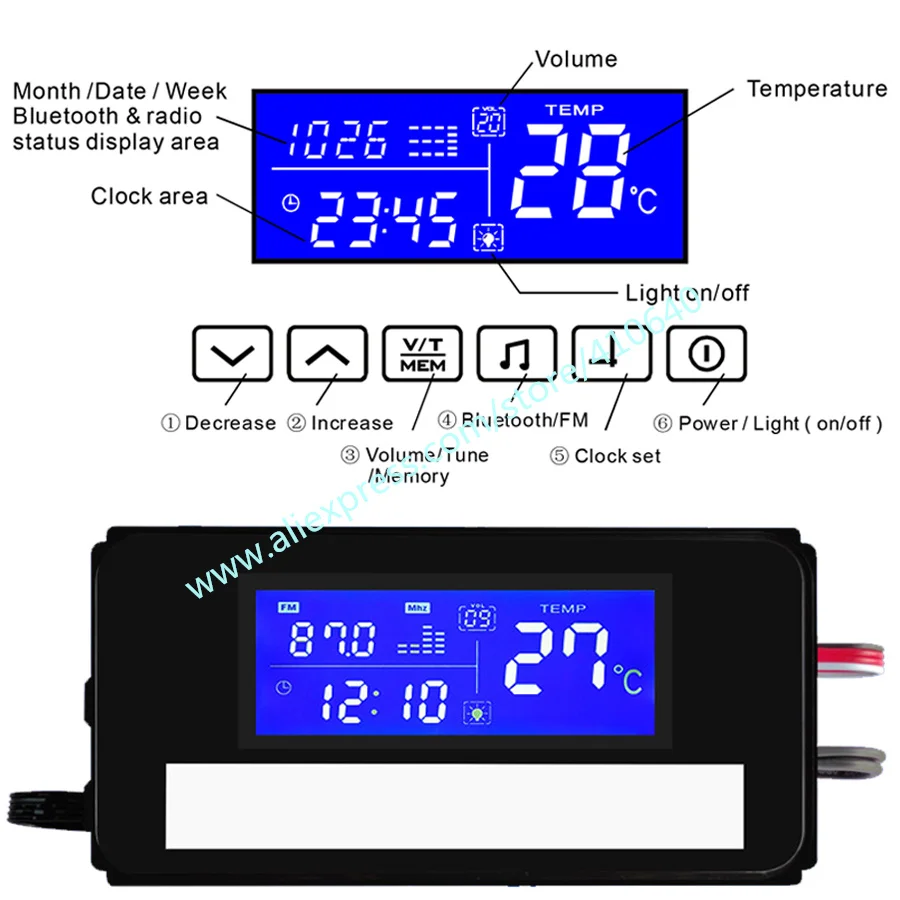 Genuine Trumsense 3 Sets Quantity Touch Switch Screen LED Switch Time Temperature Date Radio Bluetooth-compatiable for Washroom