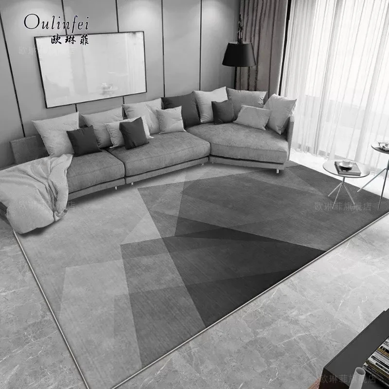 VIKAMA Modern Simple Washable Living Room Carpet Non-Slip Mat for Sofa Coffee Table Bedroom Dining Room Home Decor