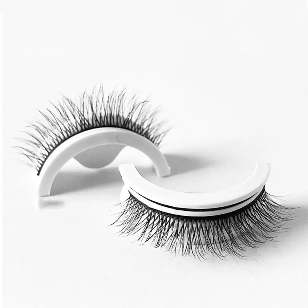 Avec ruban de rechange faux cils auto-adhésifs maquillage longue durée sans colle faux cils moelleux réutilisable