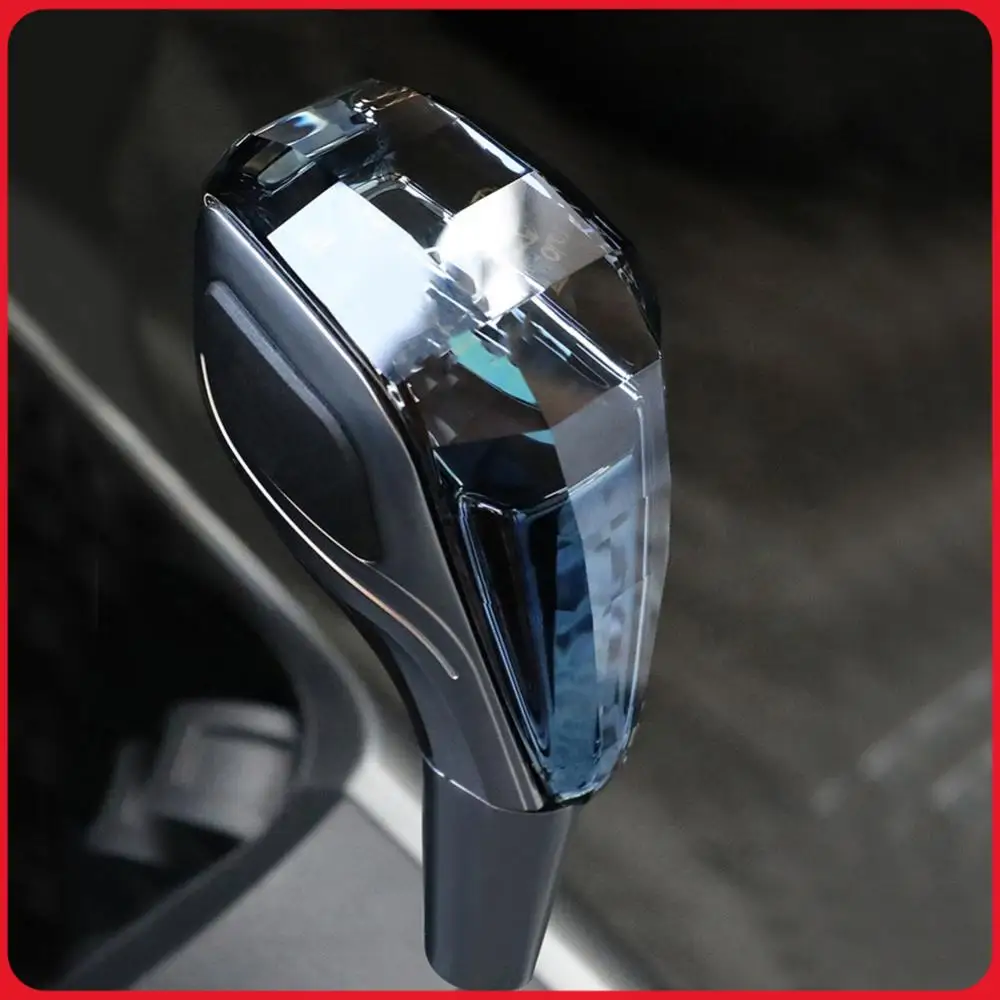 

Сенсорная ручка переключения передач с 7 цветами подсветки, хрустальная ручка переключения передач, совместимая с большинством автомобилей.