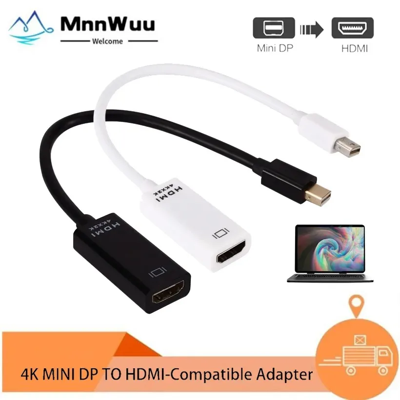 

MnnWuu 4k Mini Displayport To HDMI-compatible Adapter Cable 1080P TV Projector Projetor DP 1.4 Display Port Converter