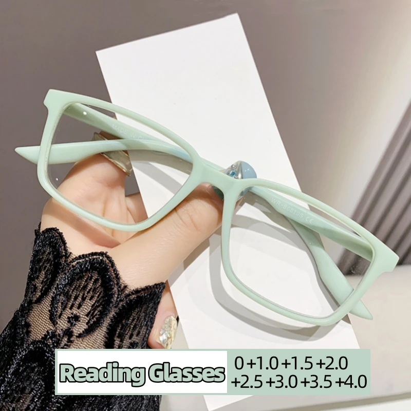 

Vintage Ultralight Reading Glasses Blue Light Blocking Hyperopia Eyewear for Men Women HD Lens Far Sight Eyeglasses Diopter