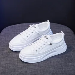 Fashion Sneakers Women Shoes Young Ladies Casual Shoes Female Sneakers Brand White Shoes Thick Sole 3cm A2375