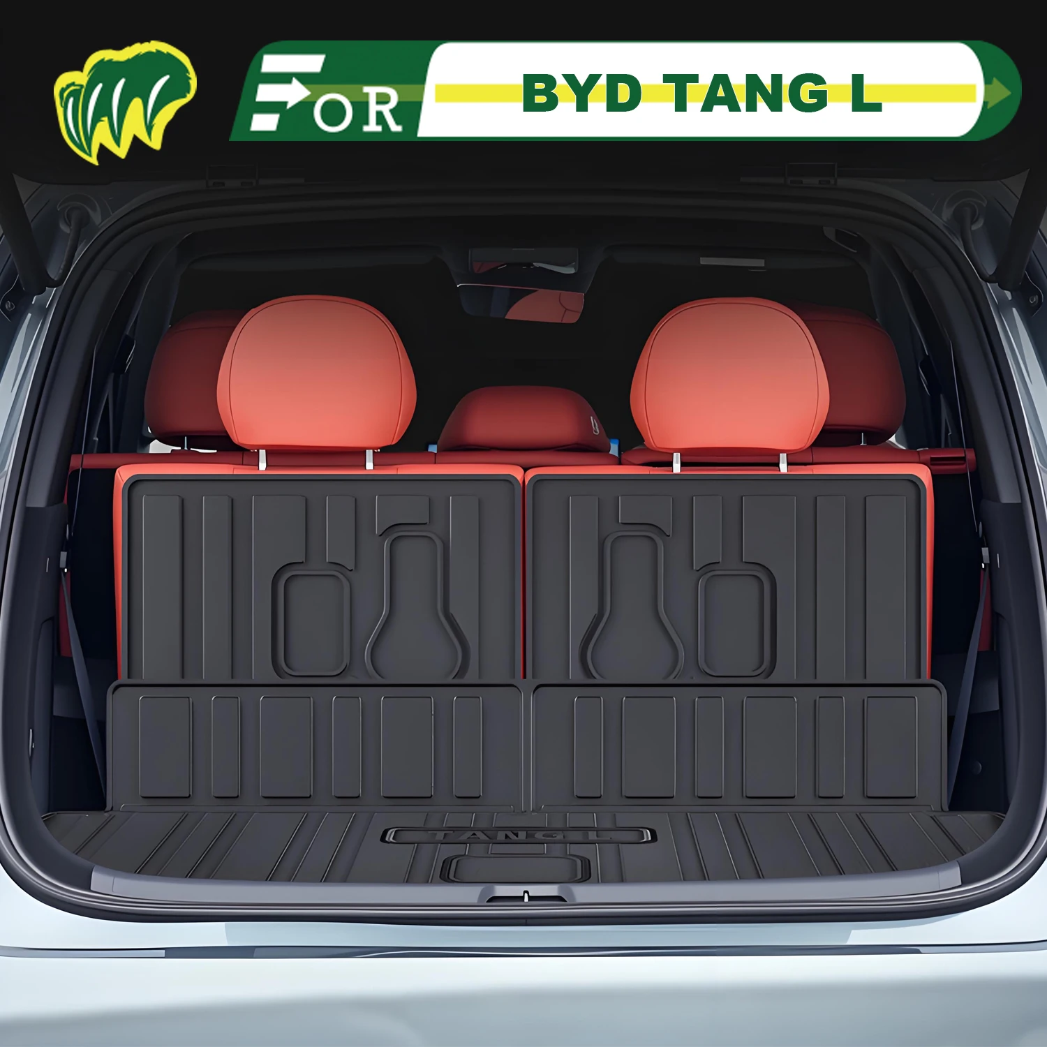 

Для BYD TANG L 2025 TPE индивидуальный коврик для багажника автомобиля всесезонный коврик для багажника 3D-образный задний багажник защитный коврик для спинки стула