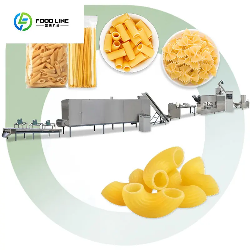 FOODLINE Customized Spaghetti Macaroni Corn Pasta Maker Make Extruder Process Manufacture Machine Production Line
