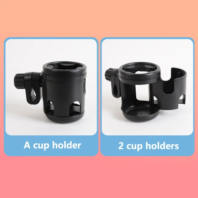 New Baby Stroller Parent Cup Holders 2 in 1 Non Slip 360° Rotation Coffee Holder & Phone Holder for Baby Stroller Accessoris