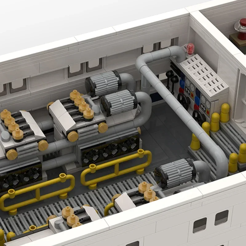 Militaire Schip Model Moc Bouwstenen Luxe Super Jacht Technologie Modulaire Blokken Geschenken Kerst Speelgoed DIY Sets Montage