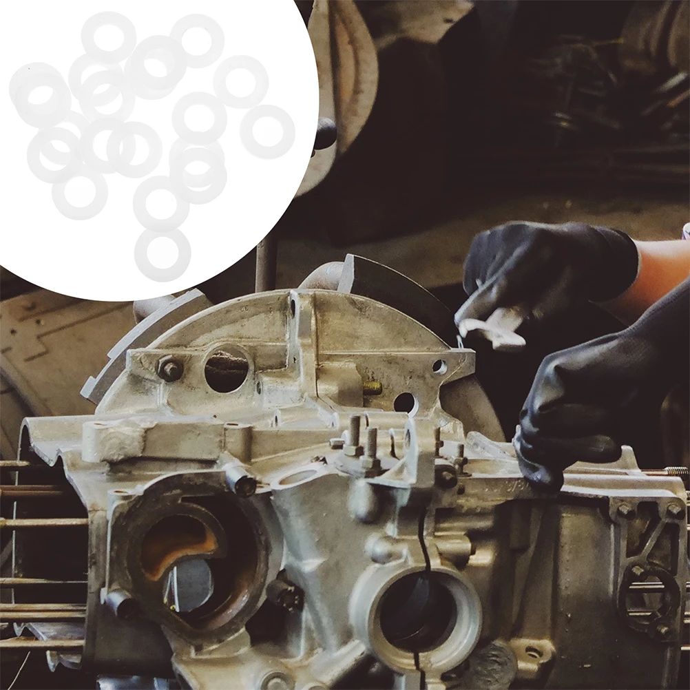 

20 шт. круглые плоские шайбы, нейлоновые крепежные прокладки для обслуживания мебельной техники, нейлоновые шайбы, мебельные винтовые прокладки