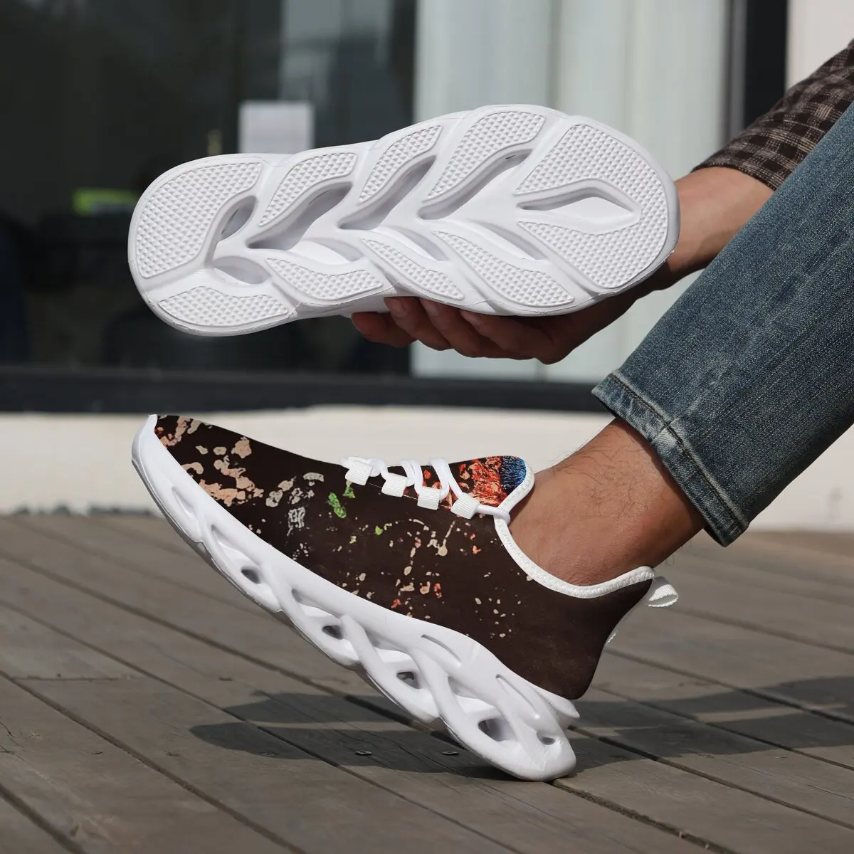 패션 캐주얼 스니커즈 통기성 스포츠 운동화 경량 남성 스니커즈 캐주얼 신발 운동화 남성 러닝 워킹화