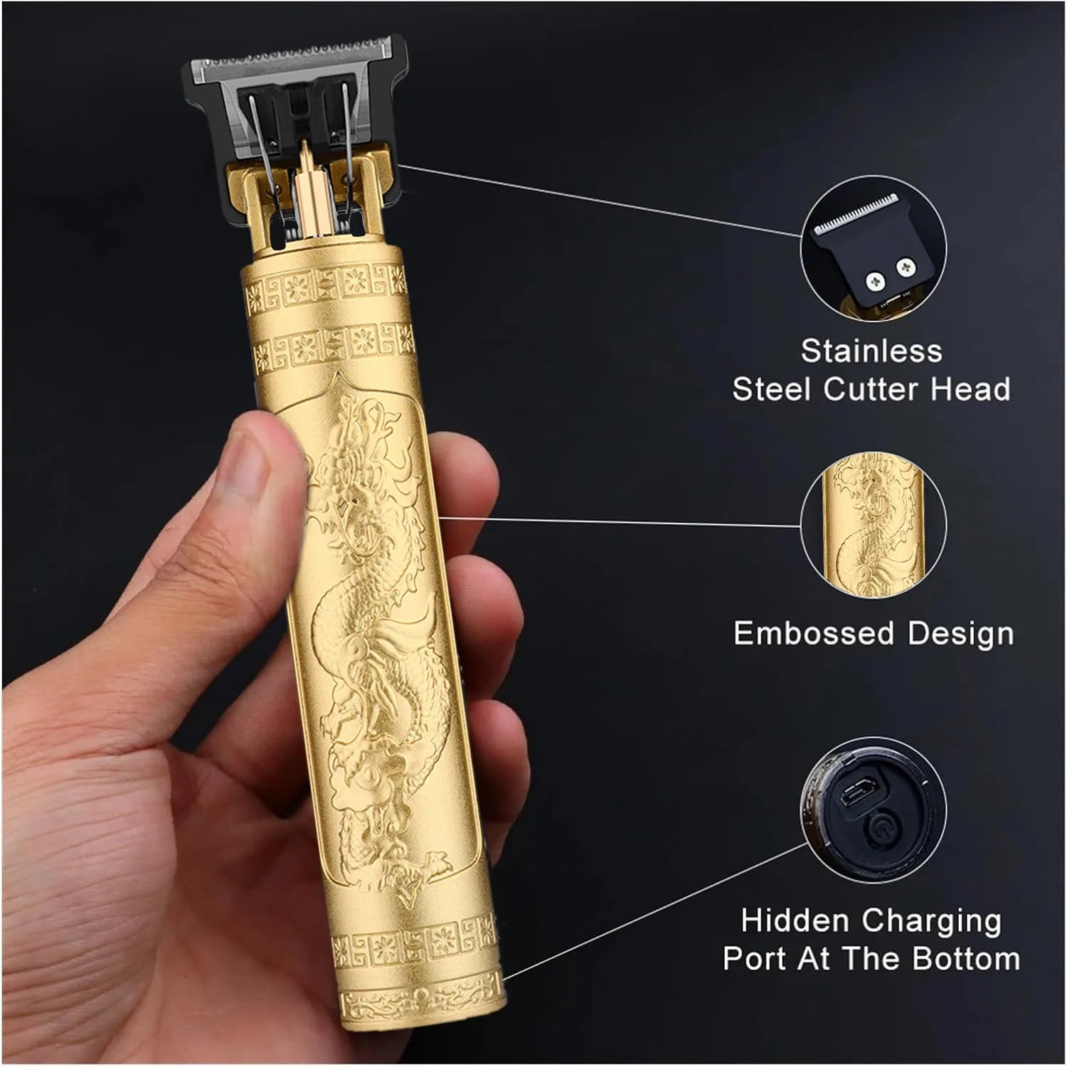 Профессиональный триммер для волос T9, металлический триммер для бороды для мужчин, лезвие из нержавеющей стали, машинка для стрижки волос, триммер для бороды