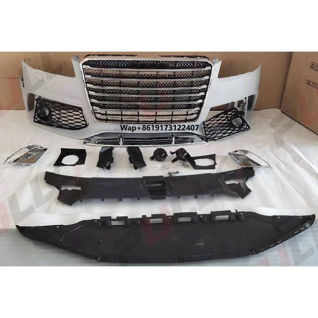 

Body Kit Contain Front Bumper Assembly with Grille for A8 2011-2018 Change to RS8 Style