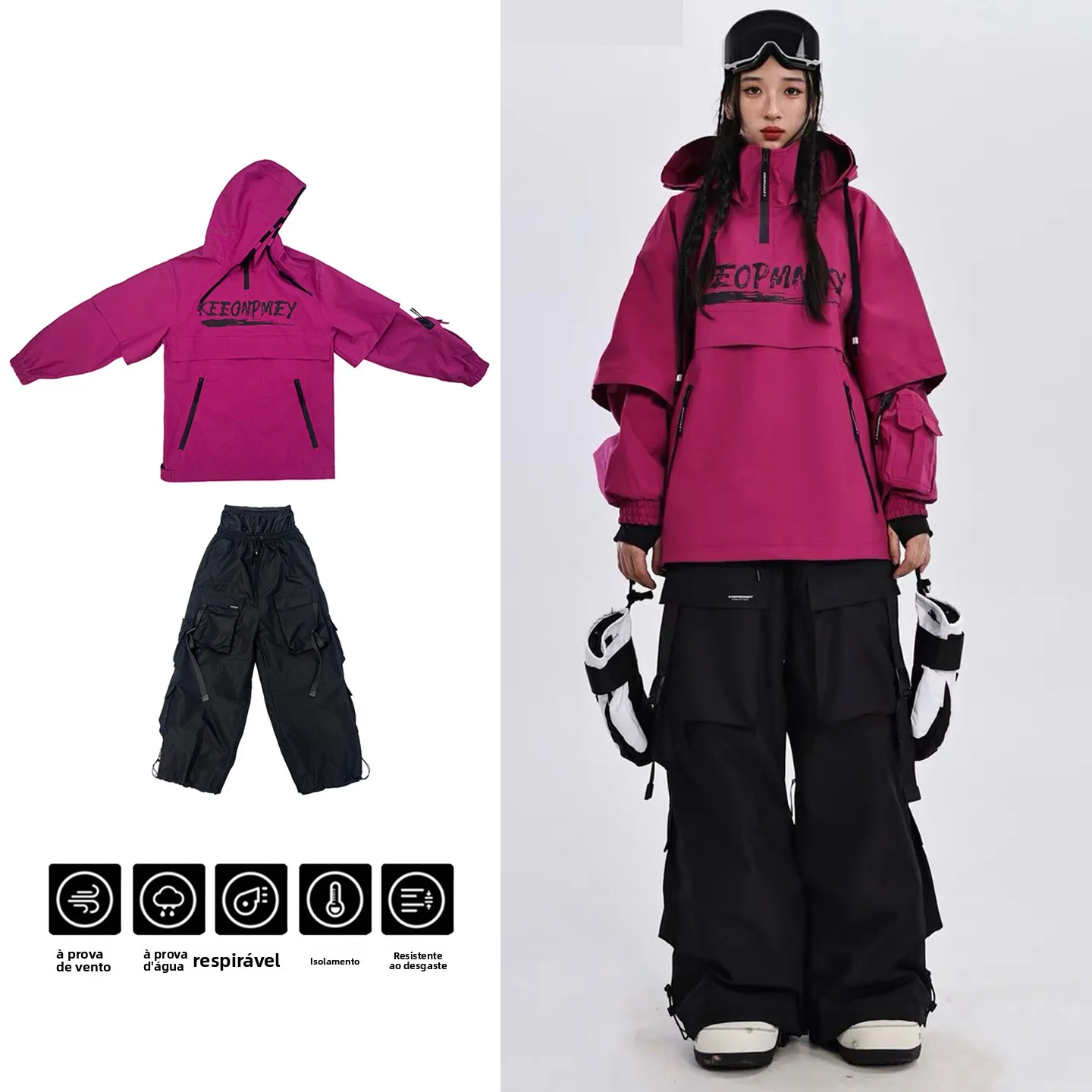 american-style-waterproof-windproof-thickened-winter-skiing-suit-for-men-and-women-northeast-outdoor-single-and-double-board