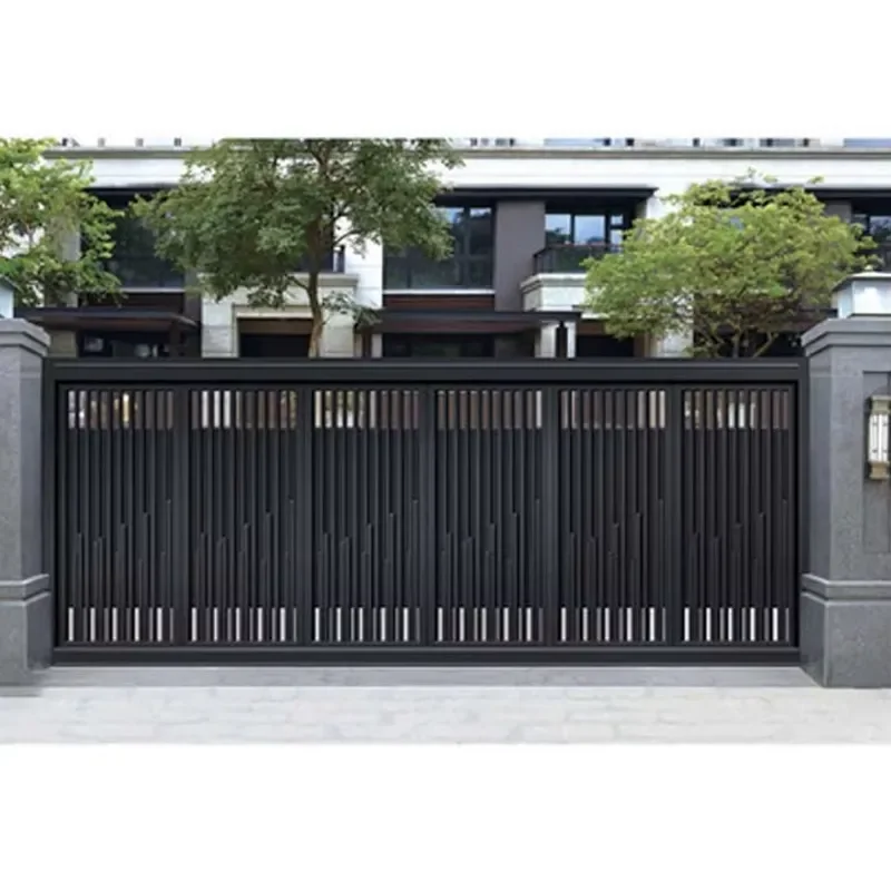 Garden Aluminium Entrance Retractable Automatic Swing Fence Gate Villa Courtyard Electric Swing Gates Durable Eco Friendly