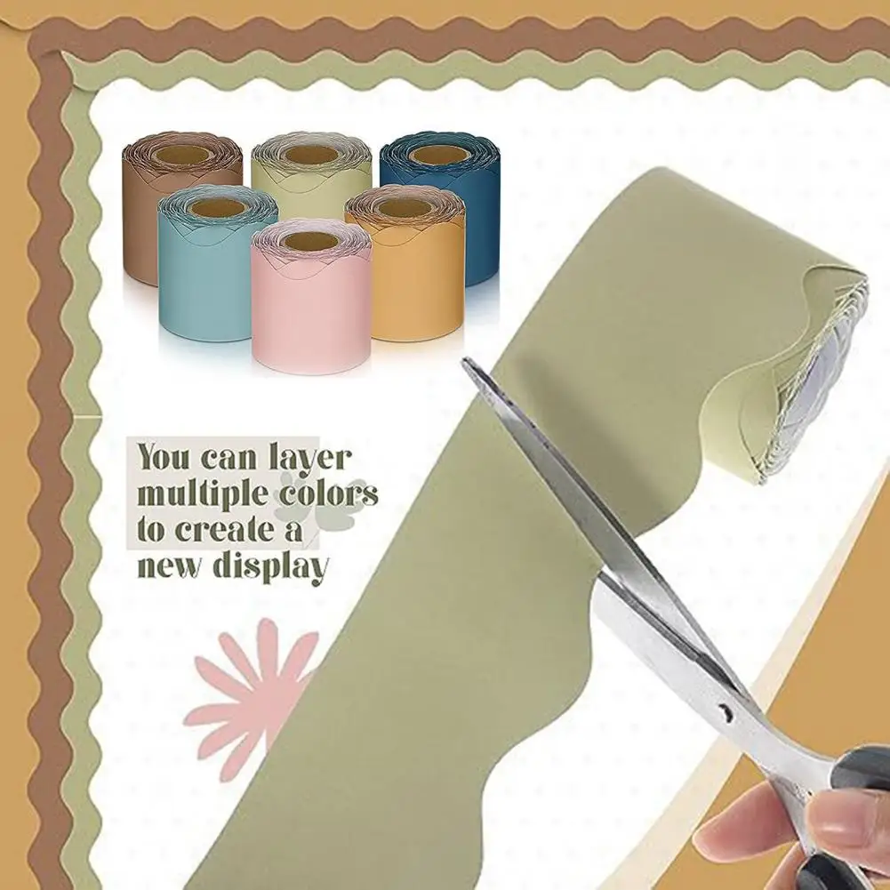 ديكور بوهو ملون للفصول الدراسية ، حدود نابضة بالحياة ، حدود لوحة الإعلانات ، السبورة للمعلمين ، 6