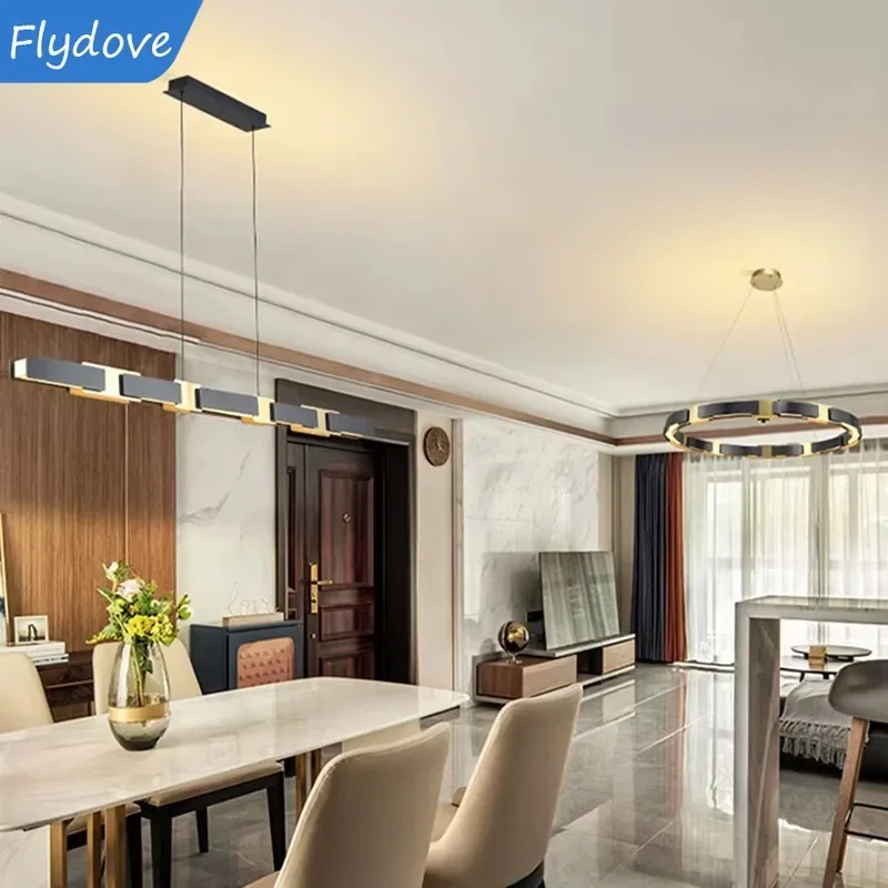 Modern Designer Metal Black Gold Pendant Lights LED Chandelier Living Room Dining Room LED Home Decoration Lamps