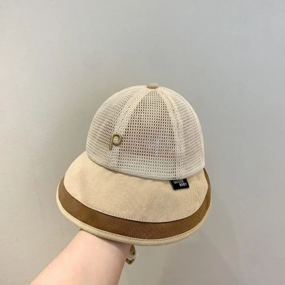 

New Mesh Baby Fisherman Hat Letter Large Visor Kids' Summer Hats Breathable Sun Hats