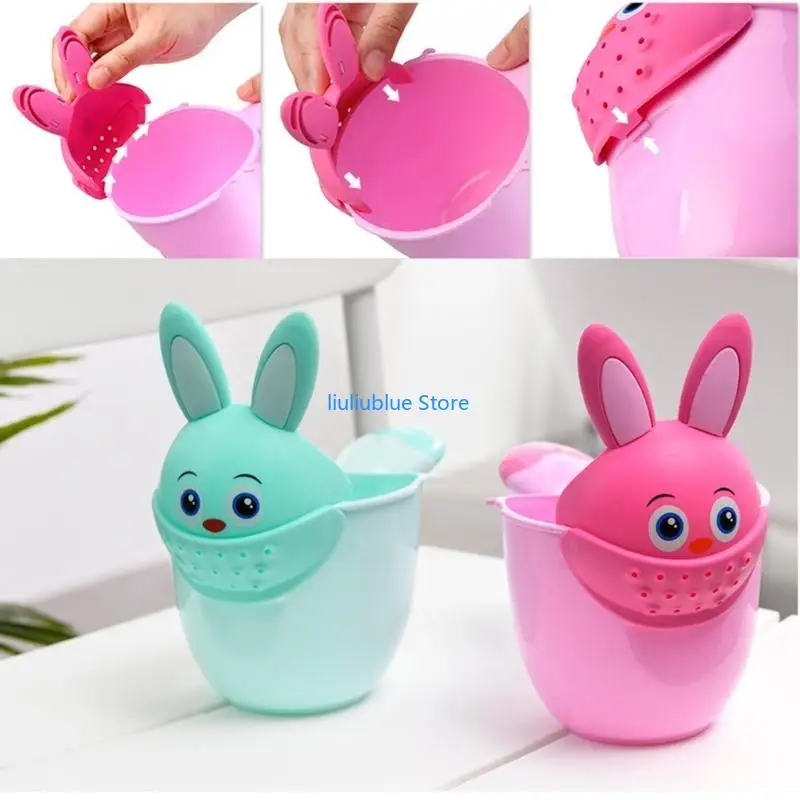 شامبو شطف شلال حمام الطفل، كوب شطف لطيف على شكل رسوم متحركة لغسيل الحمام من أجل Hea 62CF