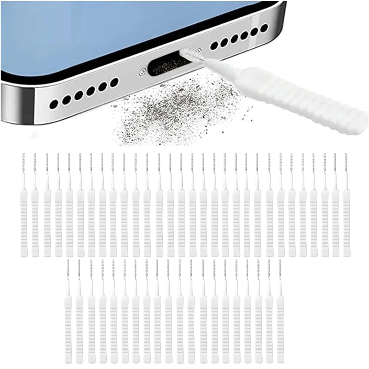 Charge Port, Shower Head Cleaning Brush ,Anti-Clogging Mini Brushes ,Phone Cleaning ,Speaker Dust Remover Tool