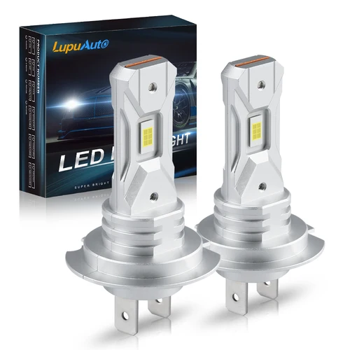 Imagen 1 del producto LupuAuto nuevas bombillas LED H7 60W 18000LM lámpara de cabeza sin ventilador tamaño Mini inalámbrico para faro de coche bombilla LED CSP 6000K xenón blanco