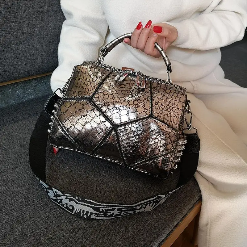 2023 Trendy Women's Bag Snake Pattern Patchwork Bag Multi-purpose Bag Single Shoulder Bag European And American Handbag Women