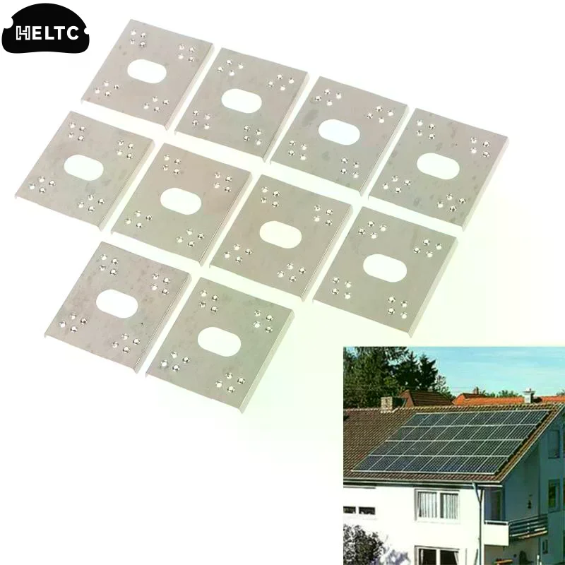 10/30/50pcs Solar Panel PV Grounding Clip Washer Spacer C-Shaped Solar Panel Grounding Clip Gasket Fits Photovoltaic Systems