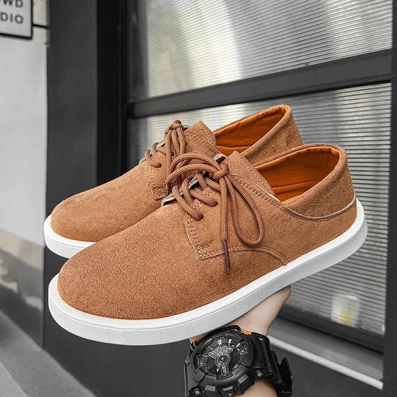 New Men's Wide Barefoot Canvas Sneaker 2026 Fashion Flats Soft Zero Drop Sole Wider Toe Light Weight Fashion Sneakes Big Size