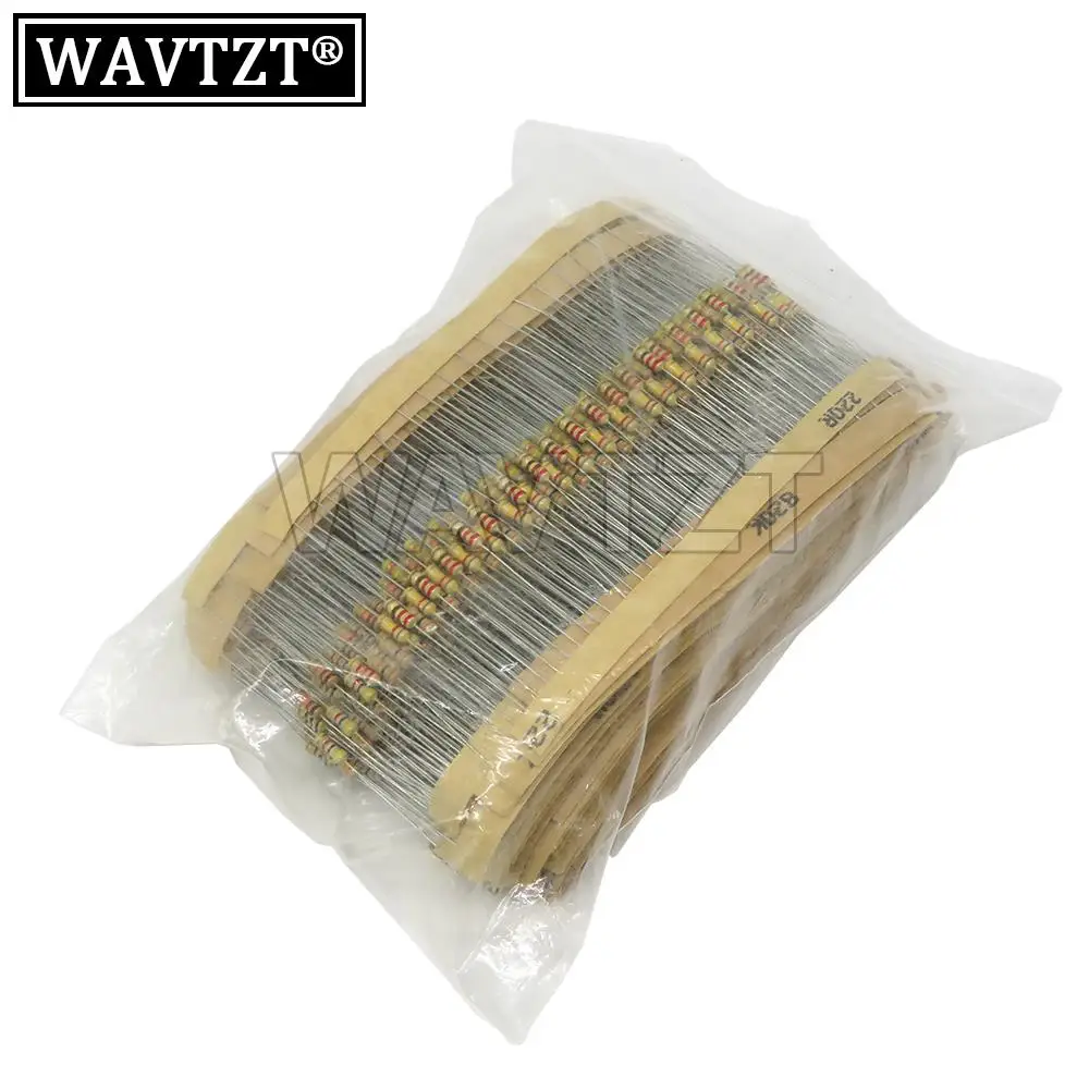 IBUW 1500PCS 1/4W Carbon Film Resistors Assorted Kit 75Values Resistance 5% Tolerance Resistor Pack 1 Ohm~ 10M Ohm Each 20Pcs